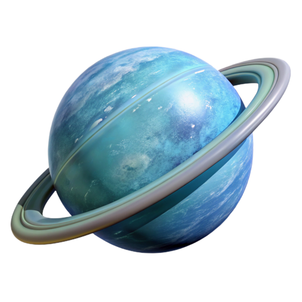 magnificent rustic Planet with Rings Side View Transparent Element professional png