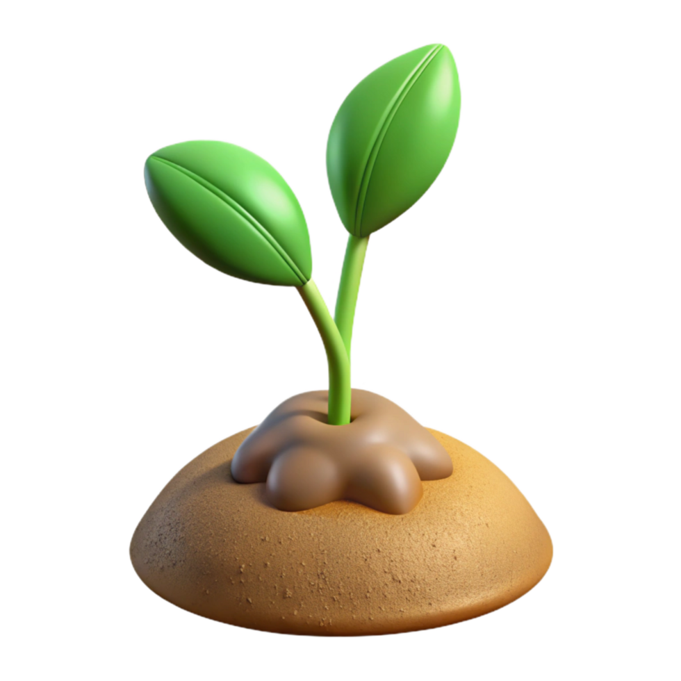 beautiful contemporary Plant Growing in Soil premium png