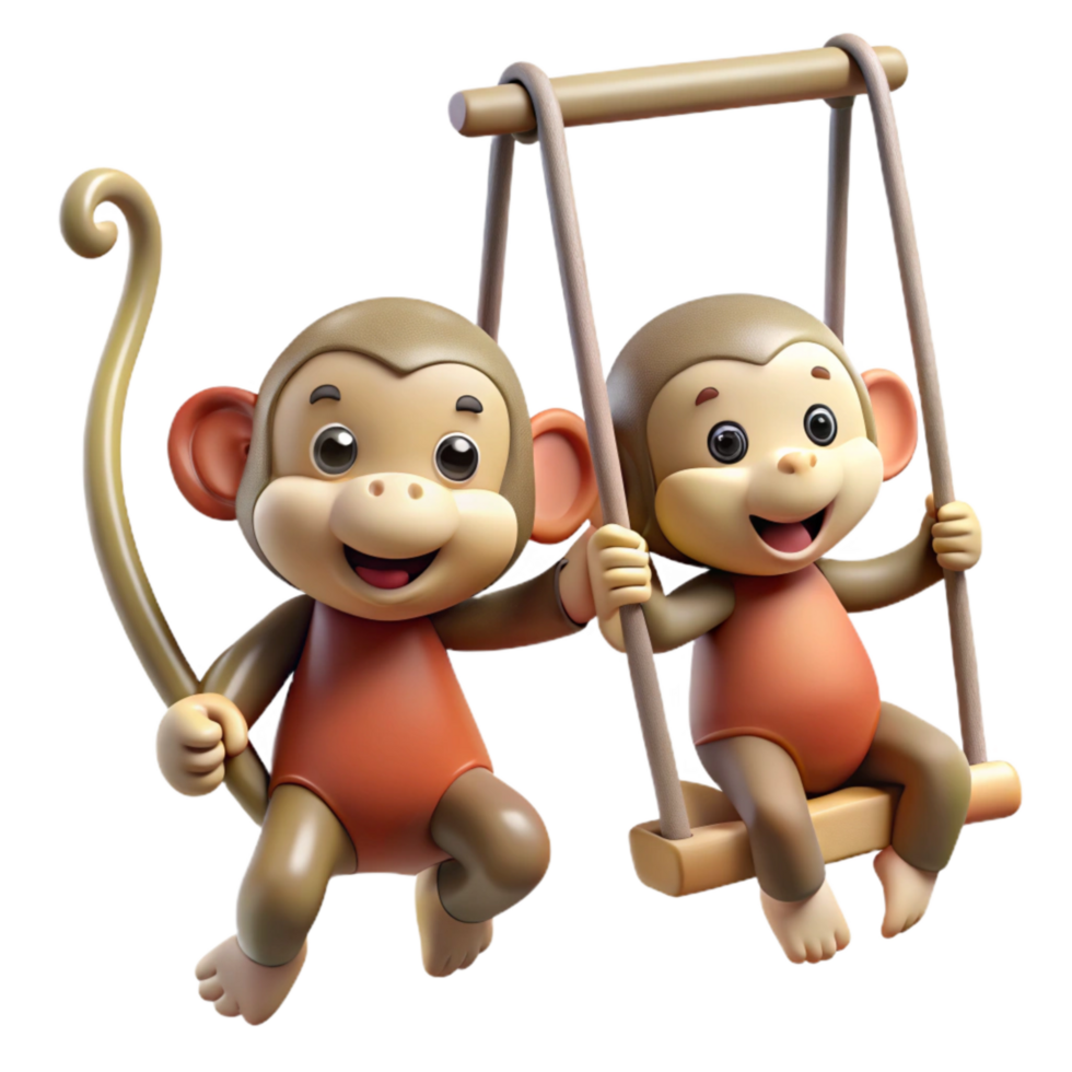 extraordinary abstract Playful Monkeys Swinging Element genuine png