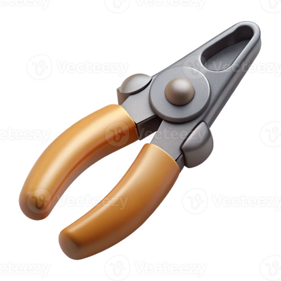 extraordinary minimalist Pliers Needle Nose Isolated Cutout with Grip Texture exclusive png