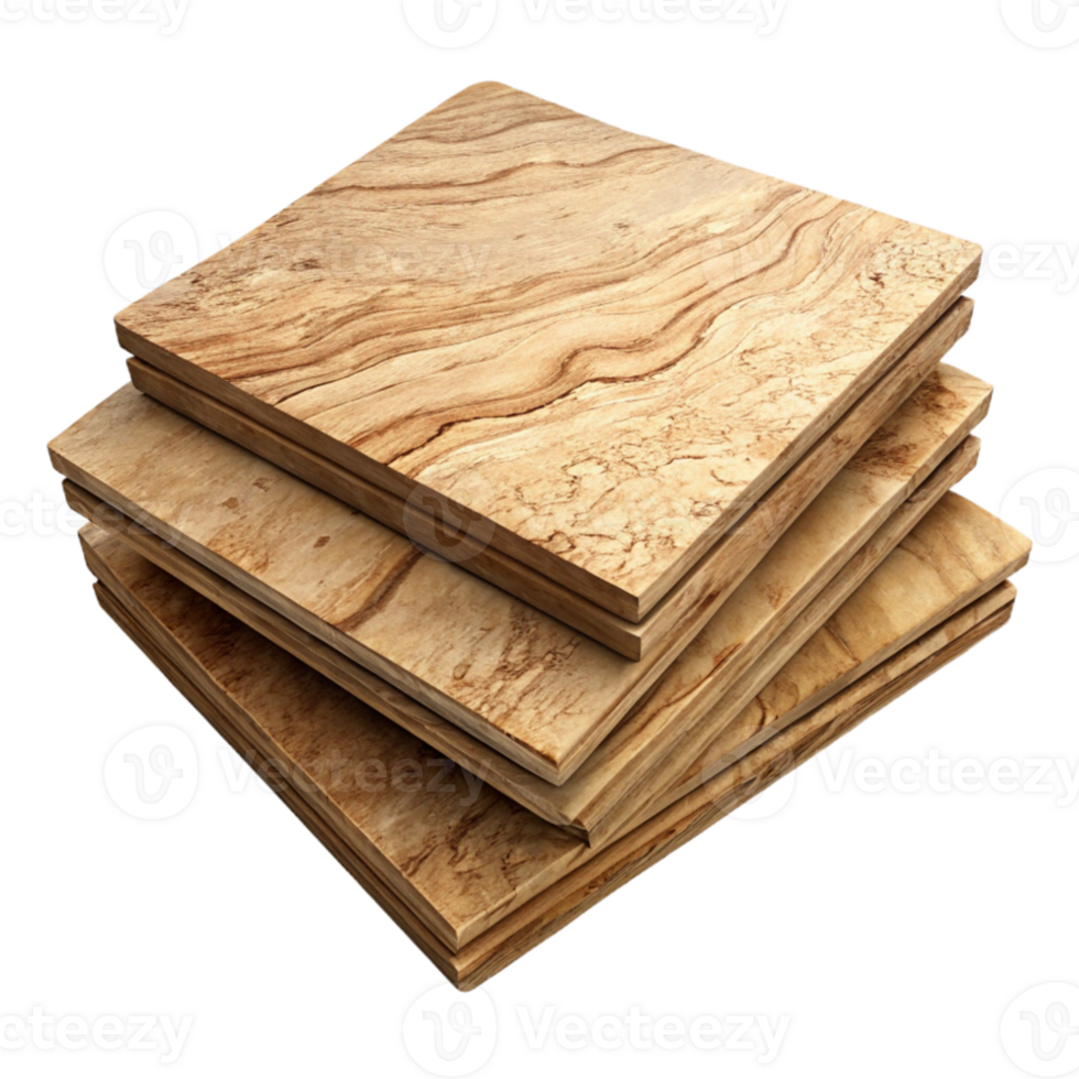 elegant minimalist Plywood Sheet Stacked Isolated genuine png