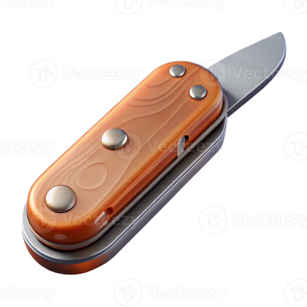 dramatic modern Pocket Knife Blade Partially Open Transparent Background authentic png