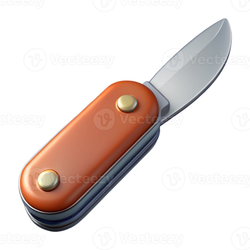 serene minimalist Pocket Knife Closed and Safe to Carry Transparent Background professional png