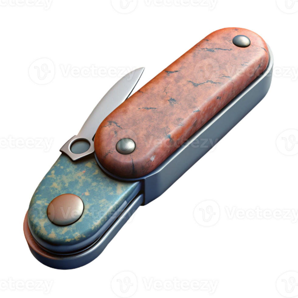 wonderful artistic Pocket Knife Closed View Isolated professional png