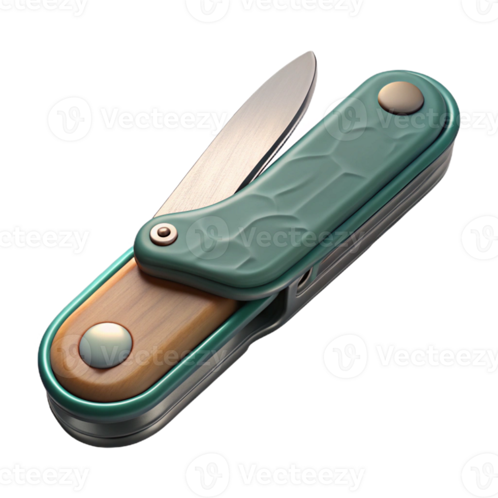 stunning minimalist Pocket Knife Open View Isolated original png