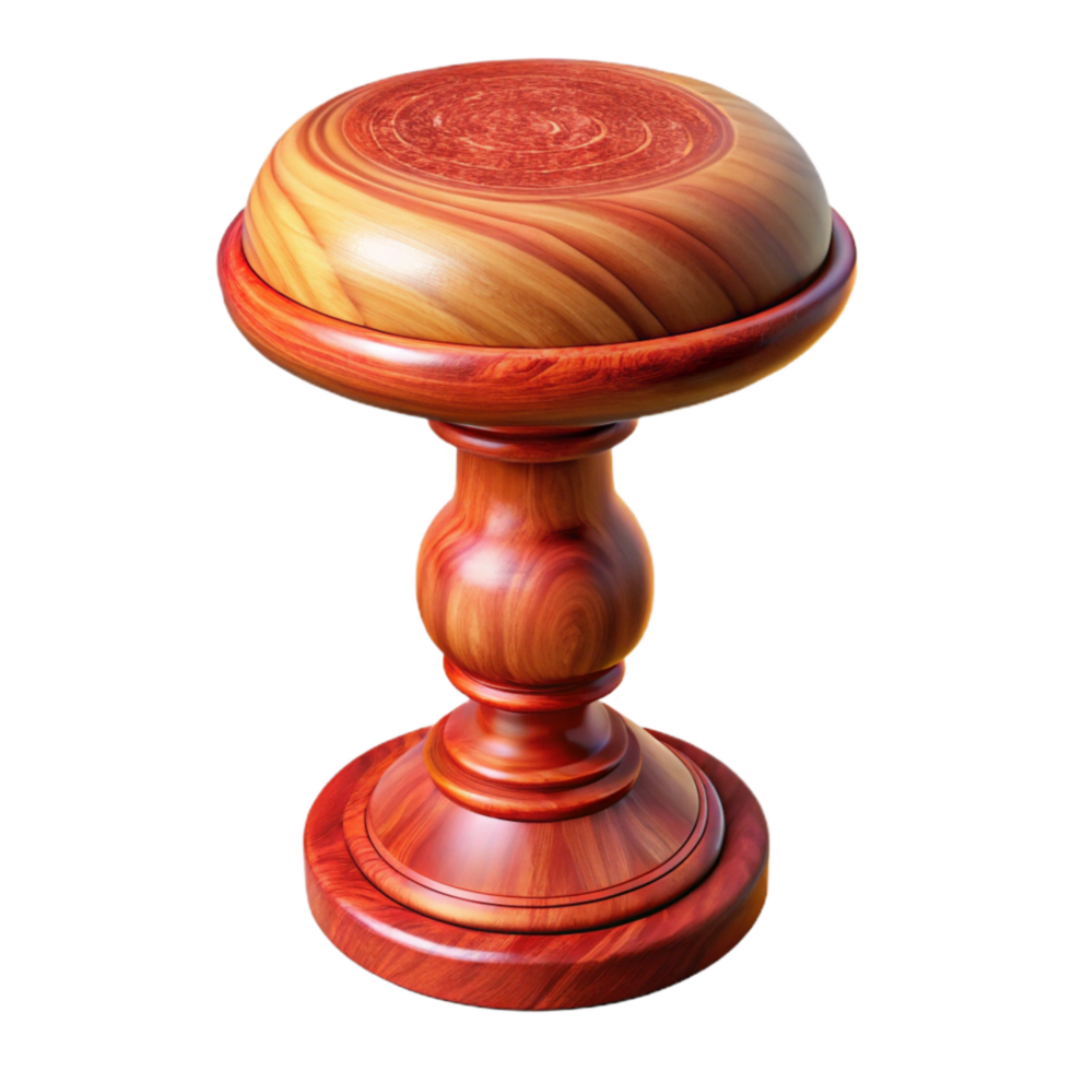 vibrant artistic Polished Cherry Wood Table Leg Transparent Background png