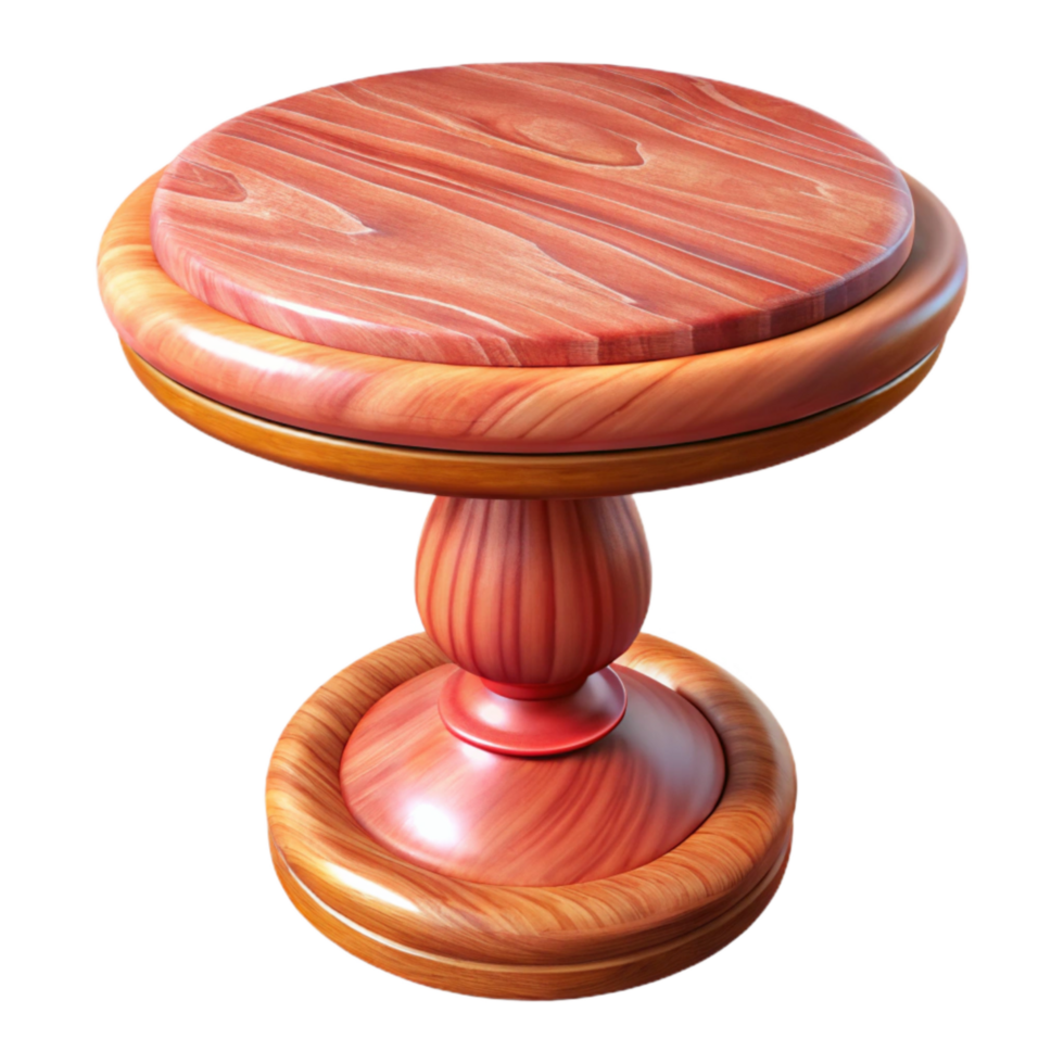 impressive traditional Polished Cherry Wood Table Leg Transparent Background png
