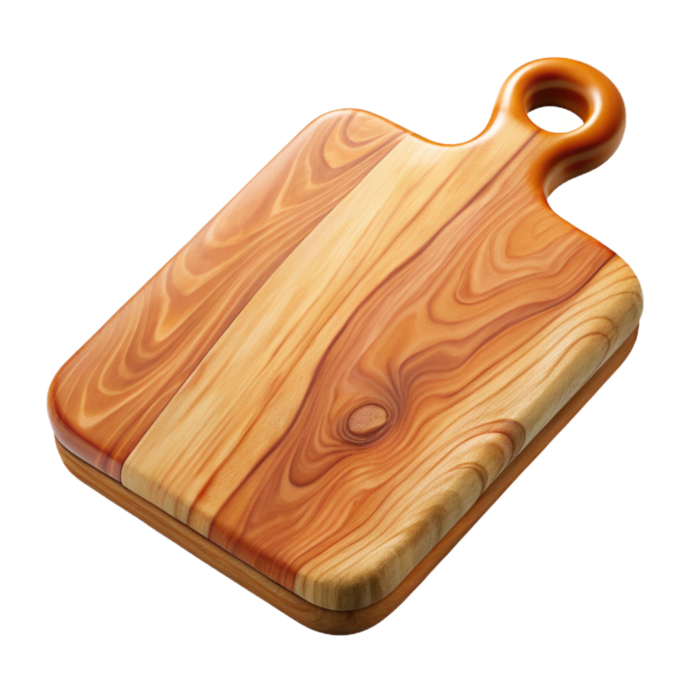 extraordinary classic Polished Maple Wood Cutting Board Top View Transparent Background premium png