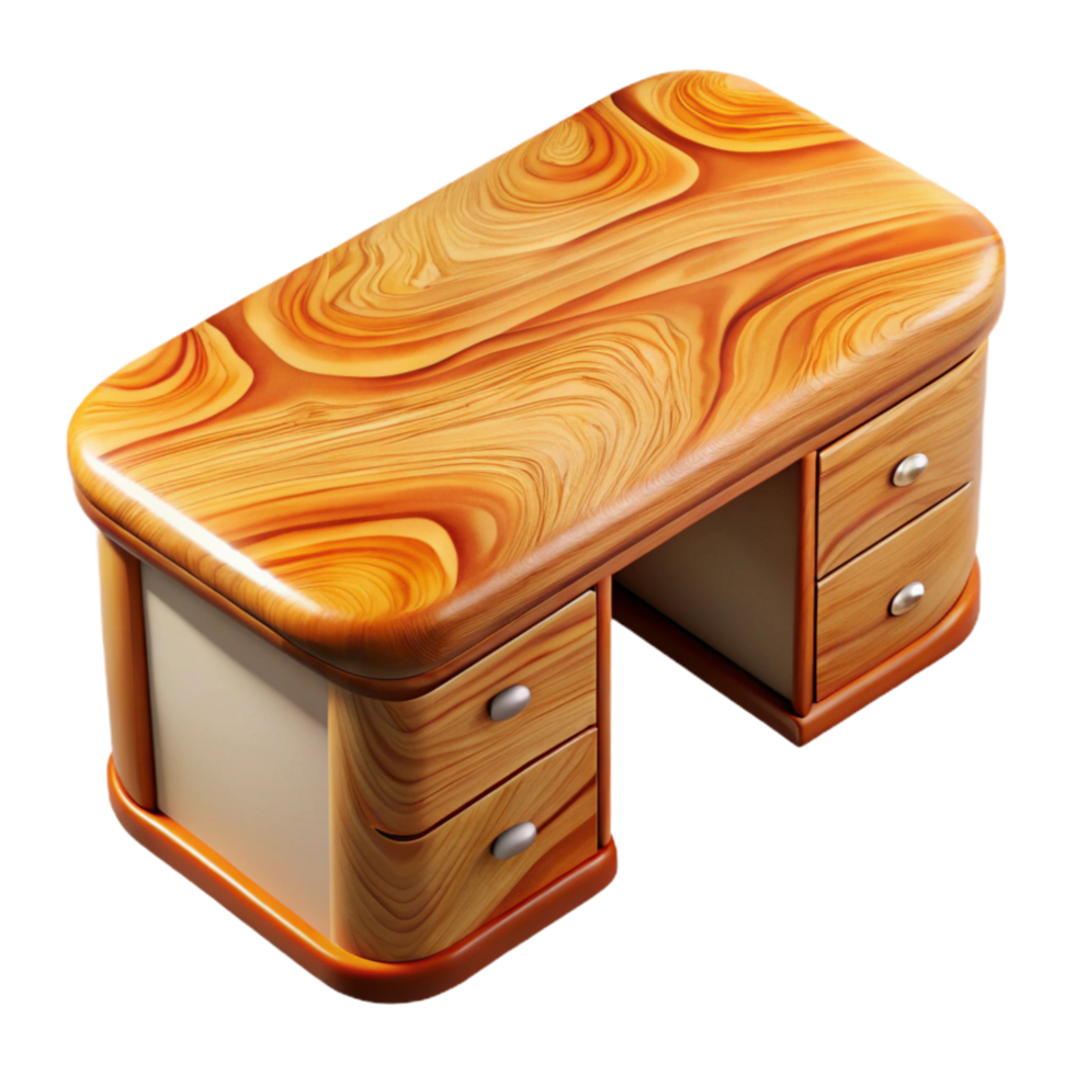 magnificent contemporary Polished Maple Wood Desk Top View authentic png