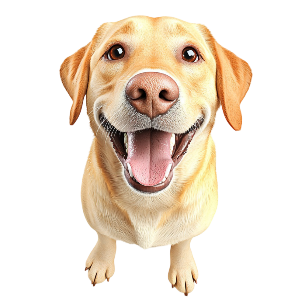 Happy golden retriever dog a joyful expression png