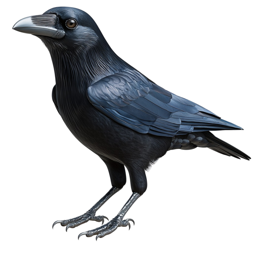 Black crow sting a sharp gaze sleek feathers png