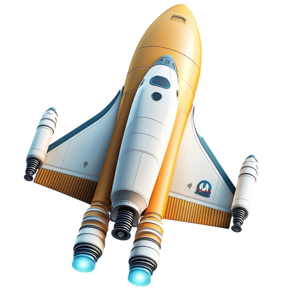 Powerful space shuttle rocket boosters ready for launch png
