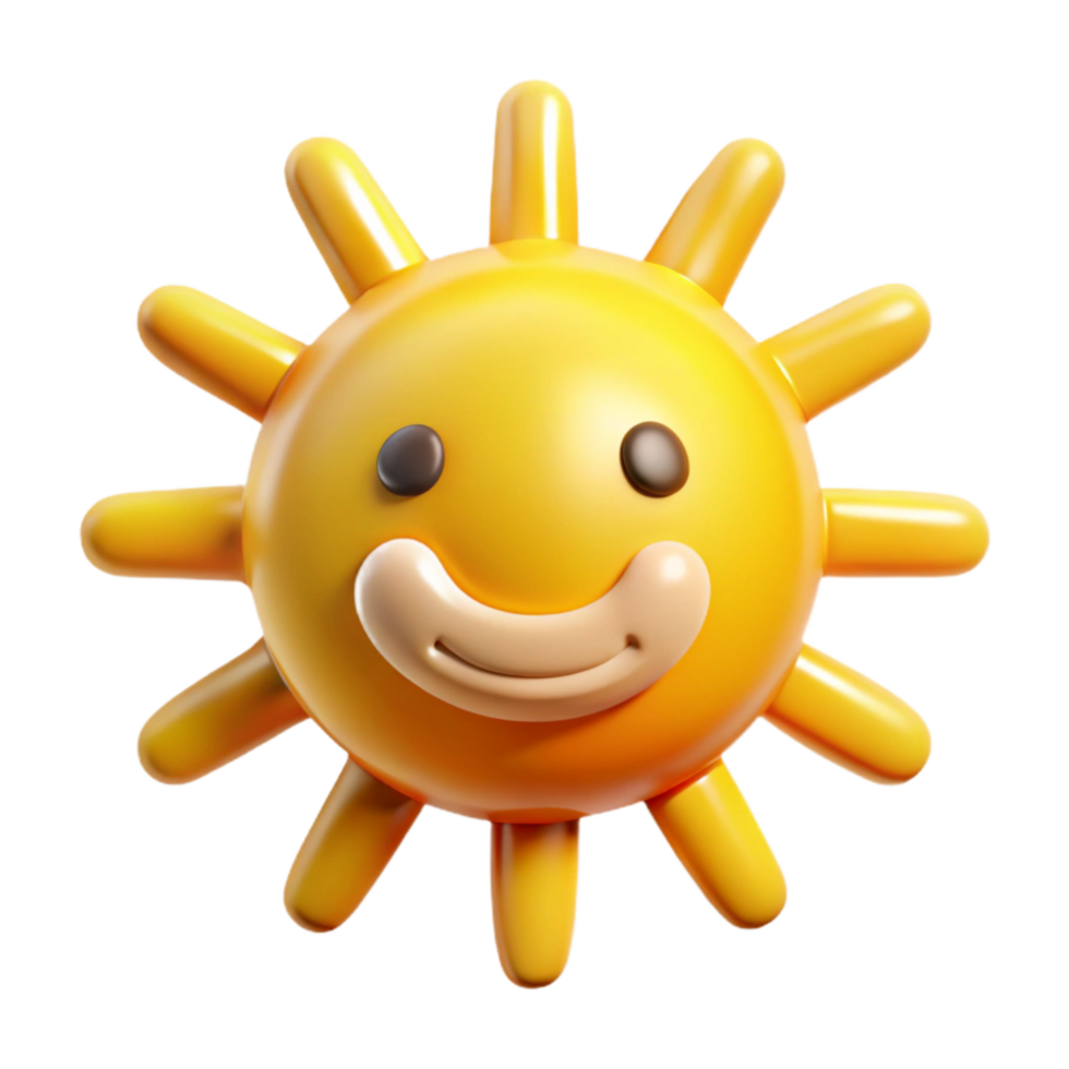 vibrant rustic Positive Thinking Sun Icon Yellow Gradient Cutout png