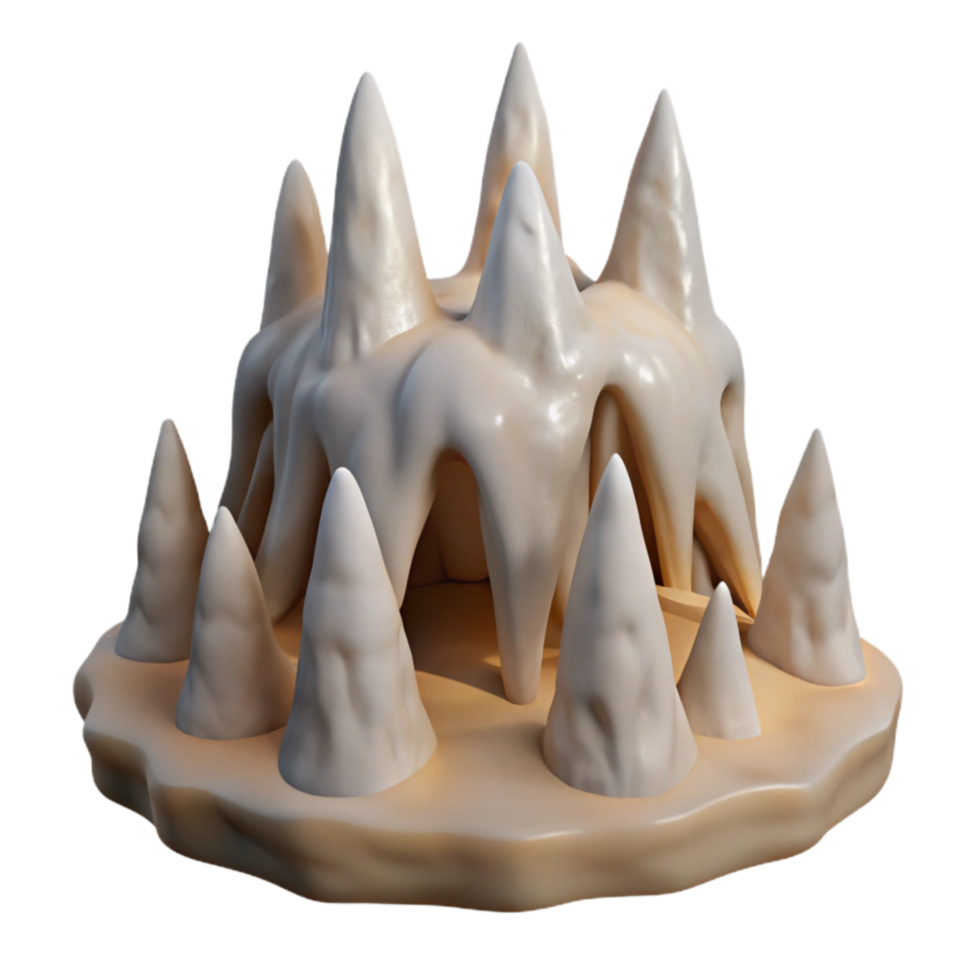 beautiful minimalist Postojna Cave Stalagmite Formations Transparent premium png