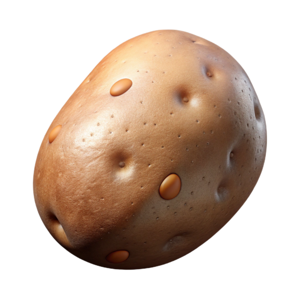 vibrant abstract Potato Cutout with Brown Skin Transparent Background authentic png