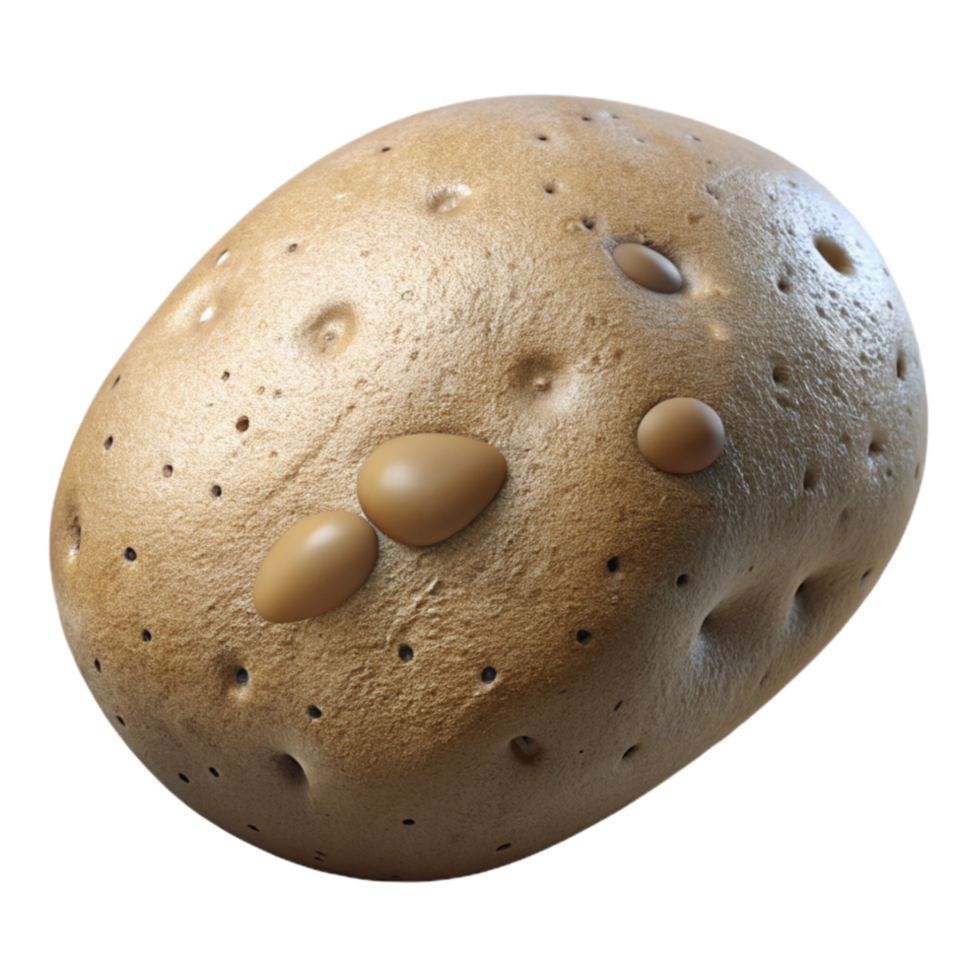 vibrant abstract Potato with Soil Cutout Close Up high quality png