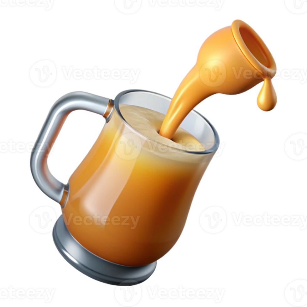 impressive rustic Pouring Beer From Pitcher Into Glass Transparent Background exclusive png