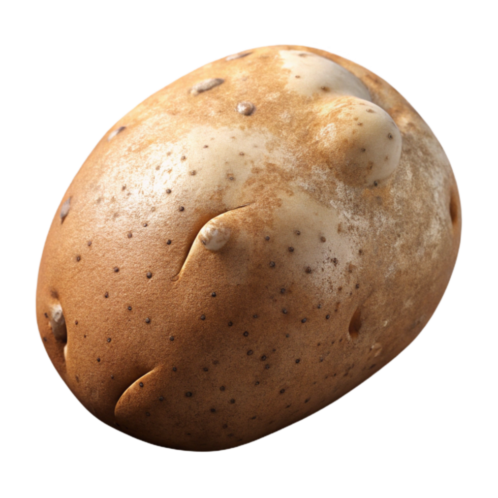 serene rustic Potato with Soil Cutout Close Up high resolution png