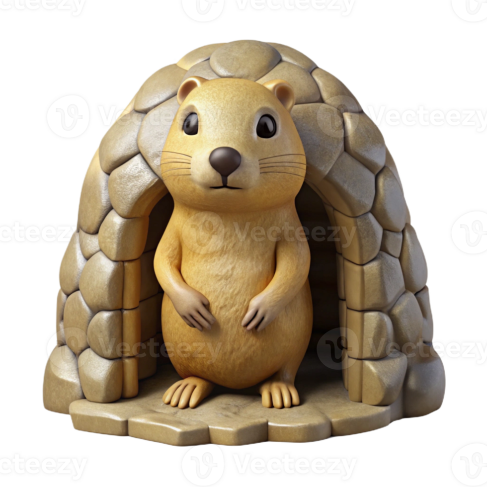 beautiful abstract Prairie Dog Standing Burrow Entrance professional png