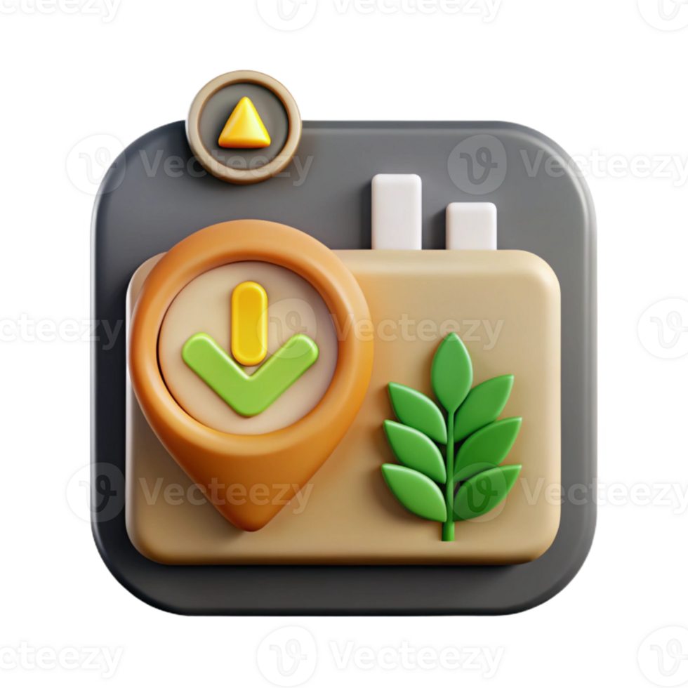 vibrant vintage Precision Farming Data Analysis Icon Isolated png