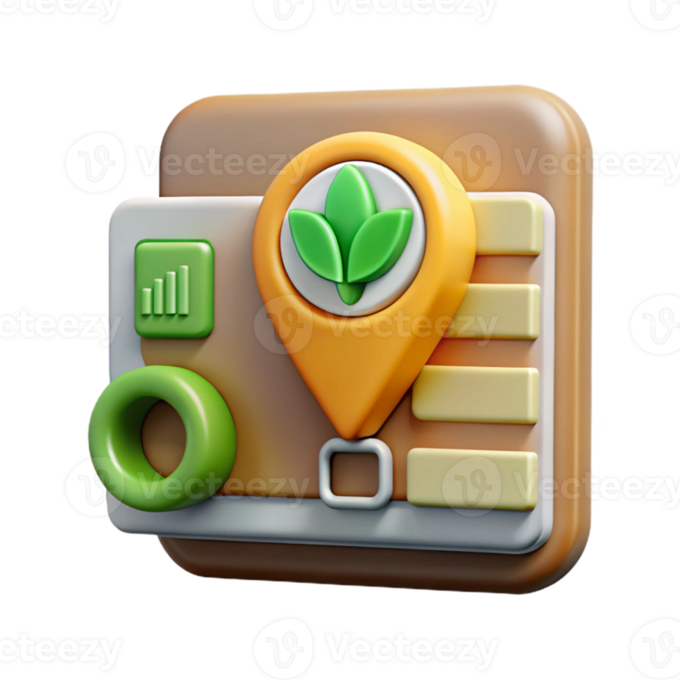 magnificent vintage Precision Farming Data Collection Icon Isolated detailed png