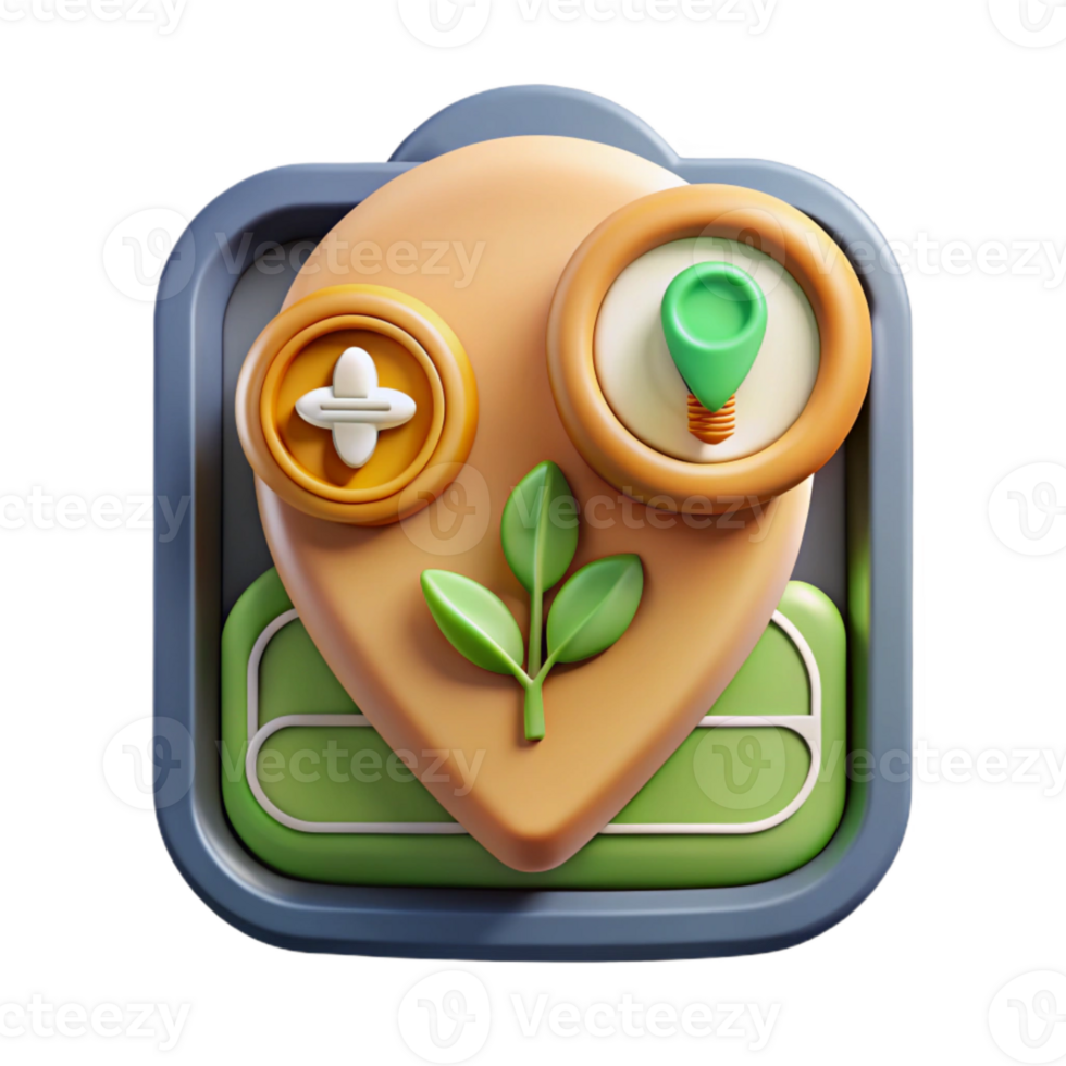 serene modern Precision Farming Technology Icon Set Line Style Isolated Element high quality png