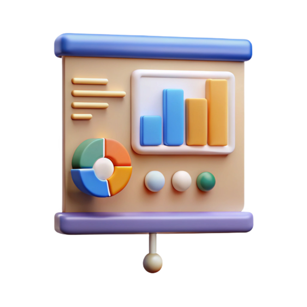 wonderful rustic Presentation Screen with Charts Cutout original png