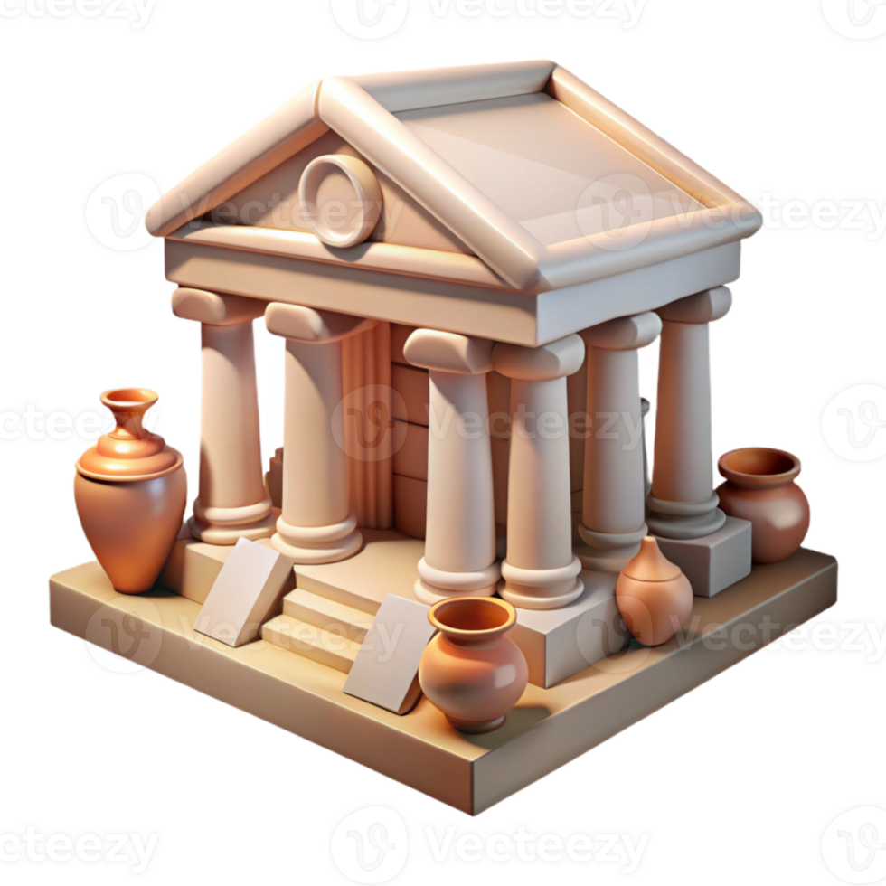 serene vintage Preserving Ancient Artifacts Museum Environment genuine png