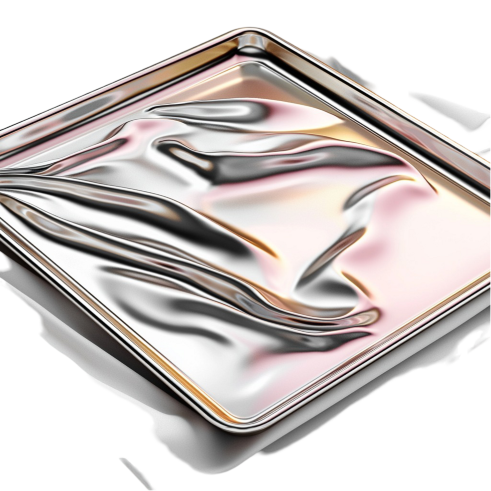 Shimmering metal a reflective silver surface png