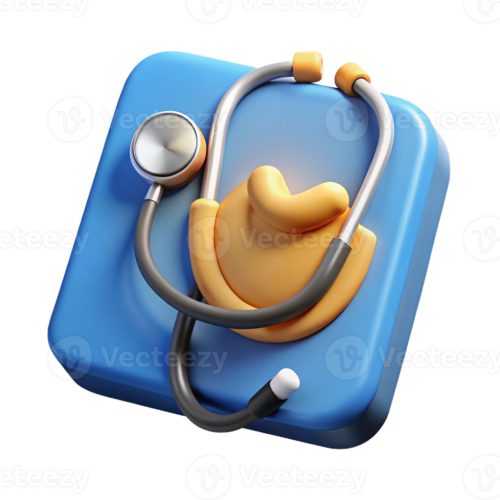 beautiful minimalist Preventive Care Icon with Stethoscope Isolated original png