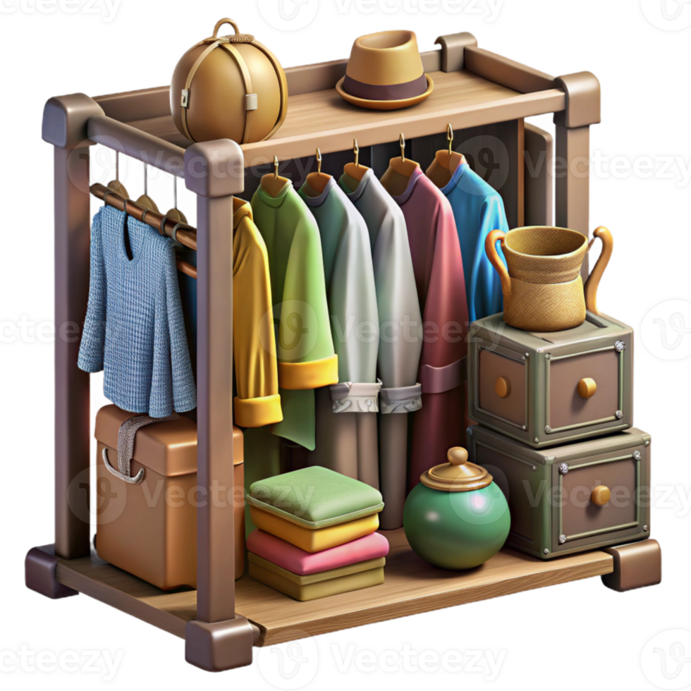 wonderful rustic Preserving Vintage Clothing Storage Techniques Isolated premium png