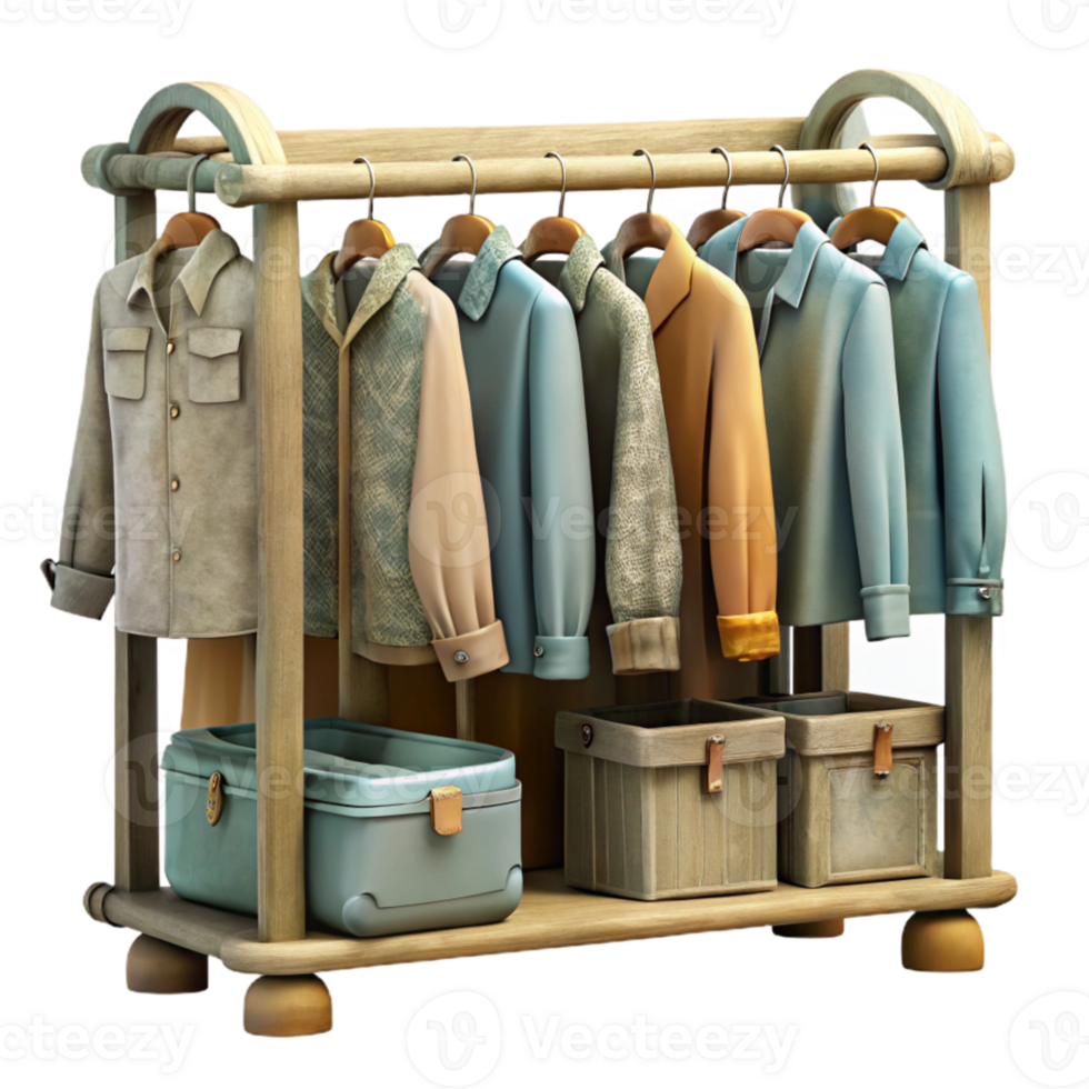 elegant rustic Preserving Vintage Clothing Storage Techniques Isolated premium png