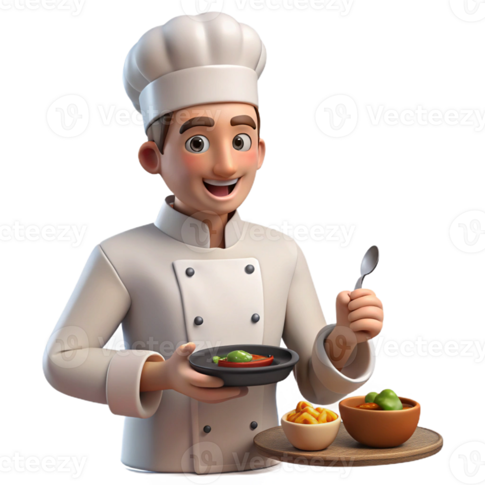 serene rustic Private Chef Preparing Gourmet Meal Transparent high quality png