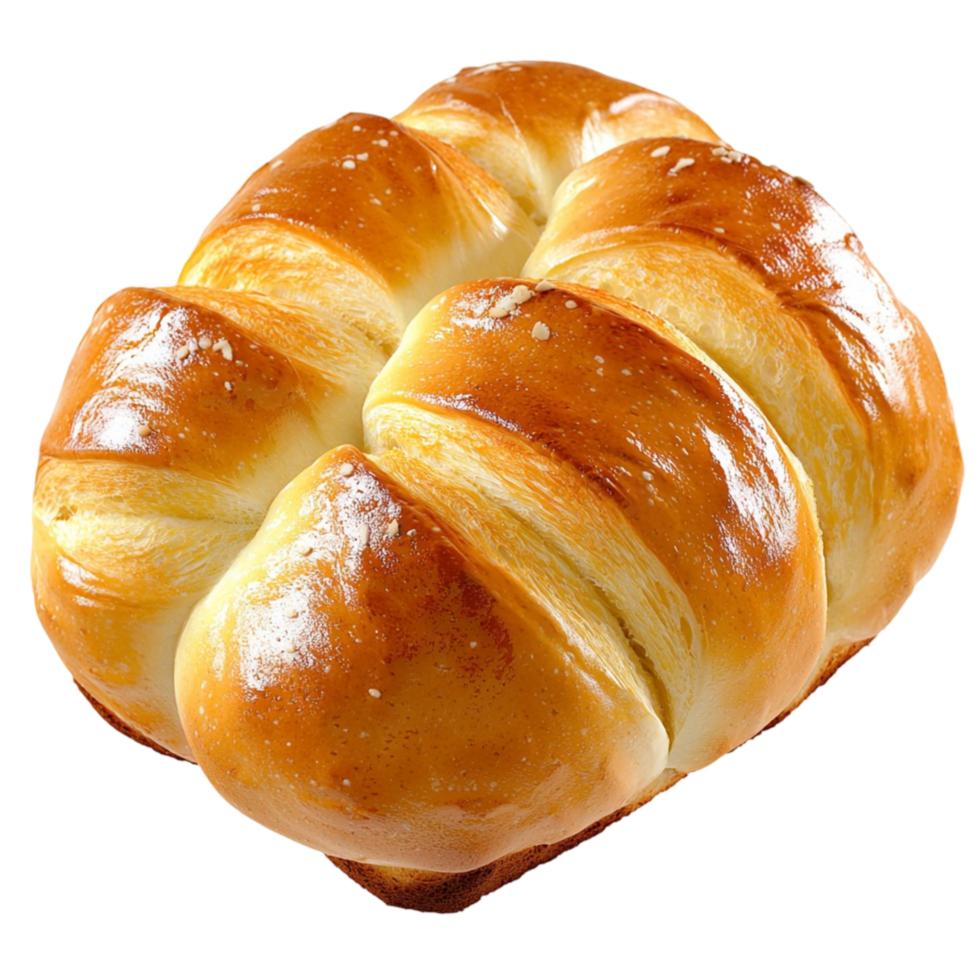 fluffy golden braided bread a shiny baked crust png