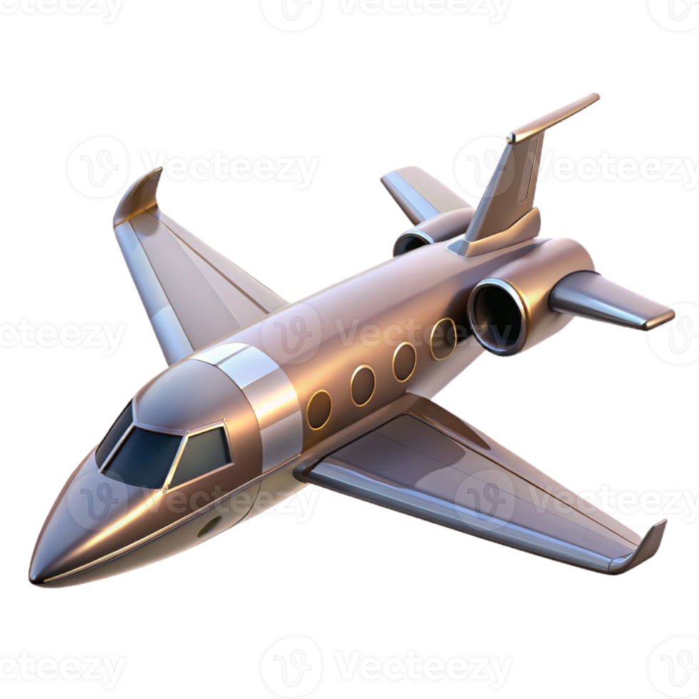 dramatic abstract Private Jet in Flight Transparent Background exclusive png