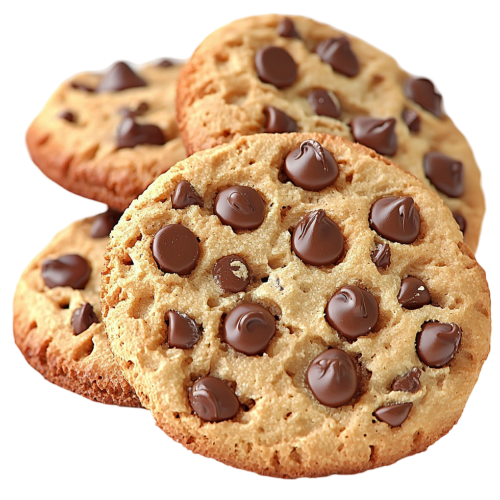 ly baked chocolate chip cookies melted chocolate chunks on top png
