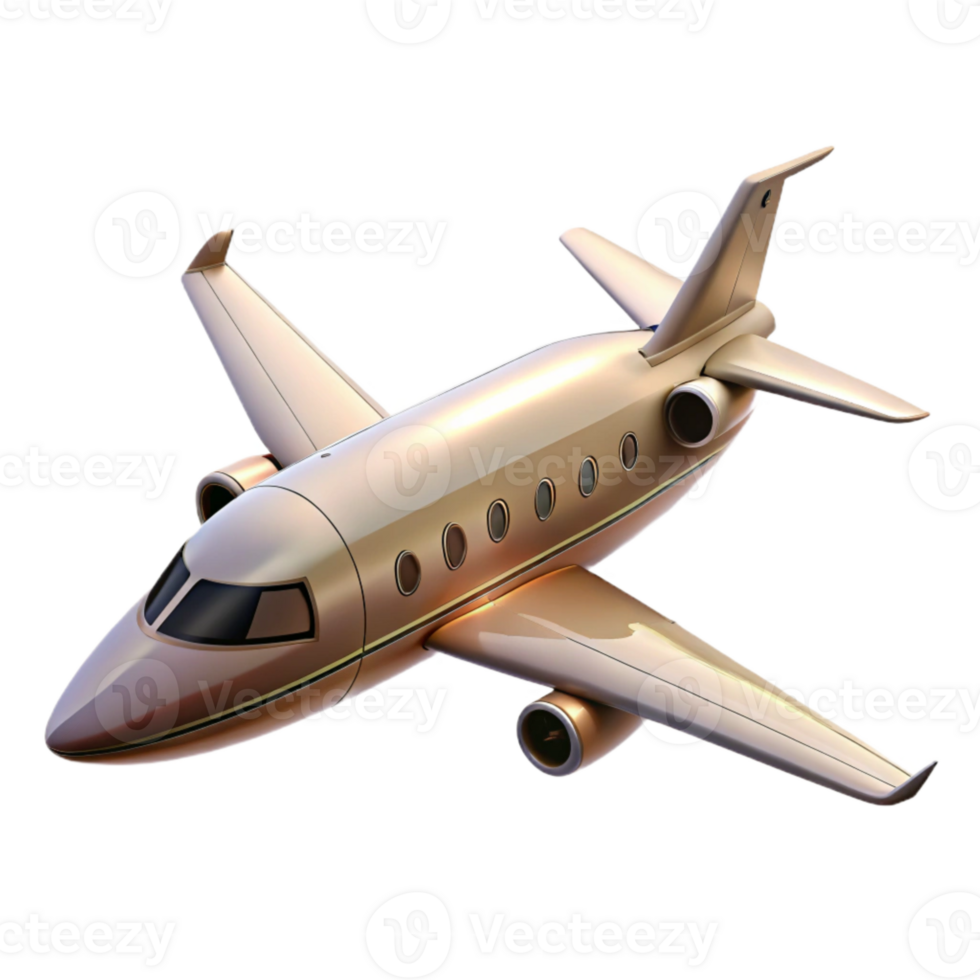 impressive artistic Private Jet Taking Off Isolated Cutout high quality png