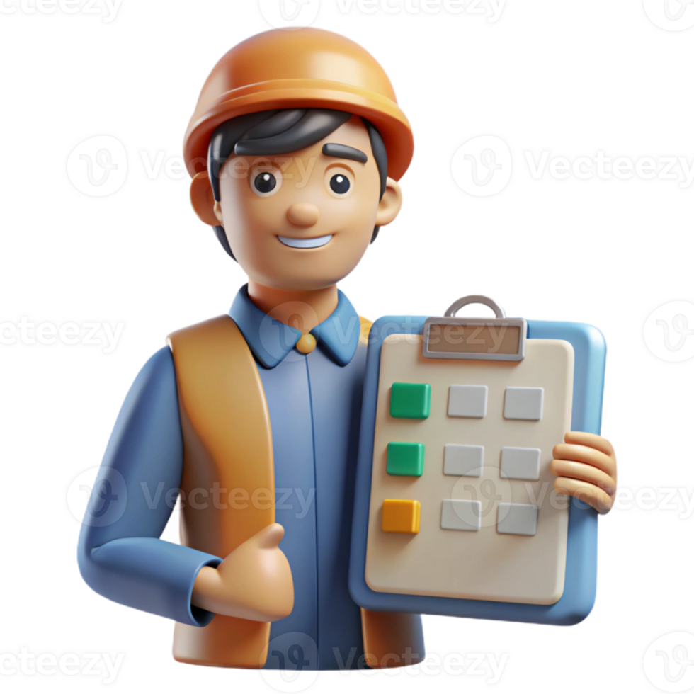 stunning minimalist Production Manager with Clipboard and Schedule high resolution png