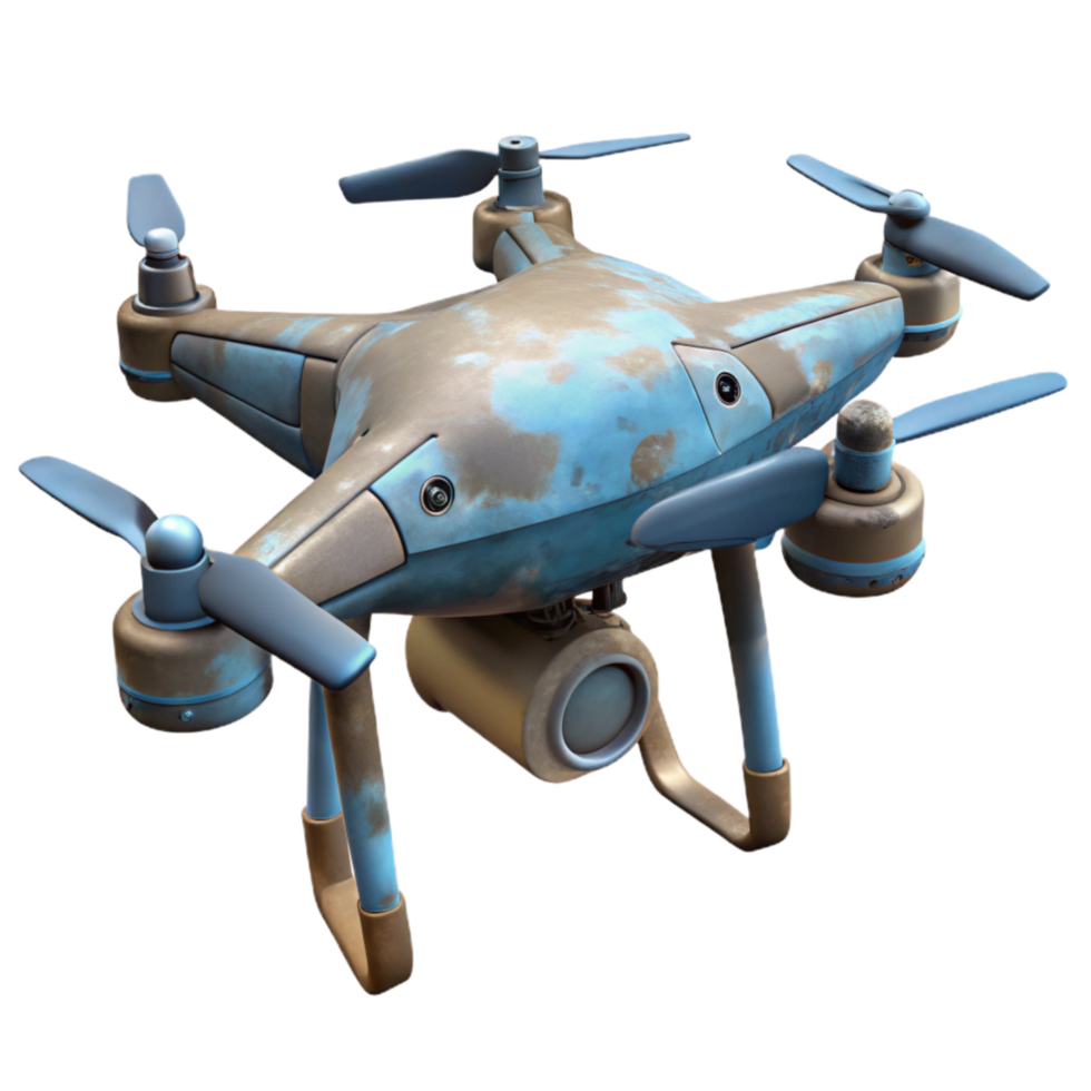 beautiful abstract Professional Drone in Flight Cutout genuine png