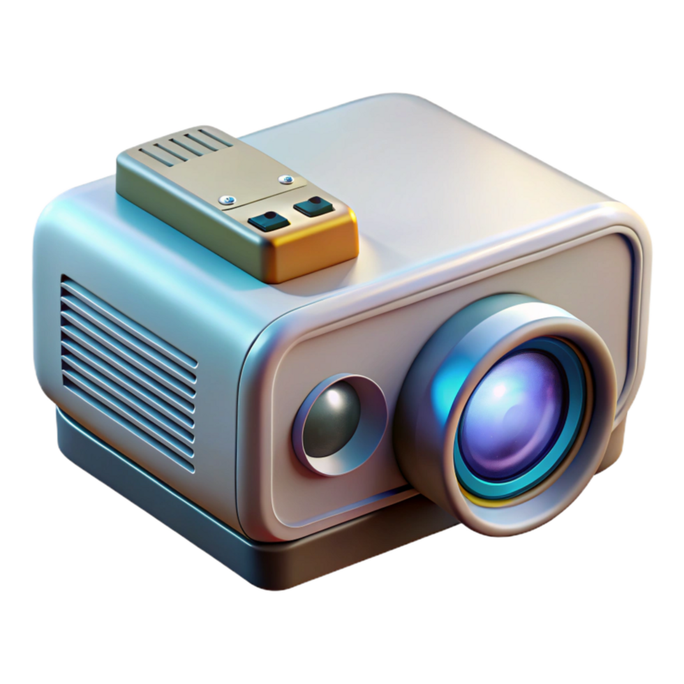 impressive abstract Projector with Remote Control Isolated Element authentic png