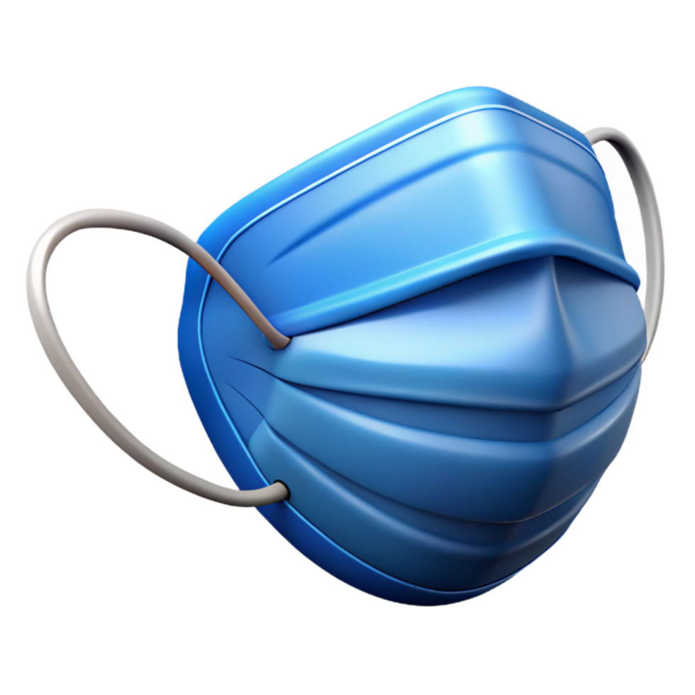 impressive creative Protective Face Mask Blue Disposable Isolated png