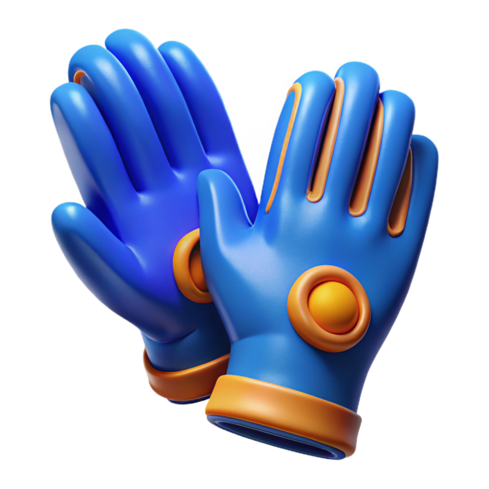 extraordinary modern Protective Gloves Blue Color Cutout genuine png