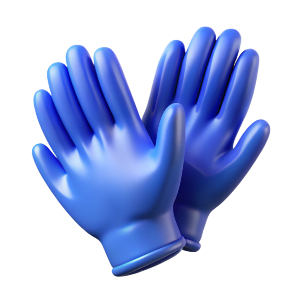 beautiful artistic Protective Gloves Blue Nitrile Cutout high resolution png