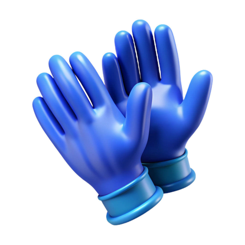 wonderful creative Protective Gloves Blue Nitrile Cutout high resolution png