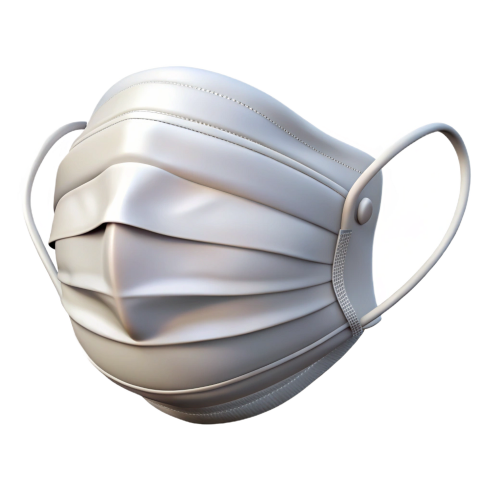 beautiful rustic Protective Mask White with Elastic Bands Transparent original png
