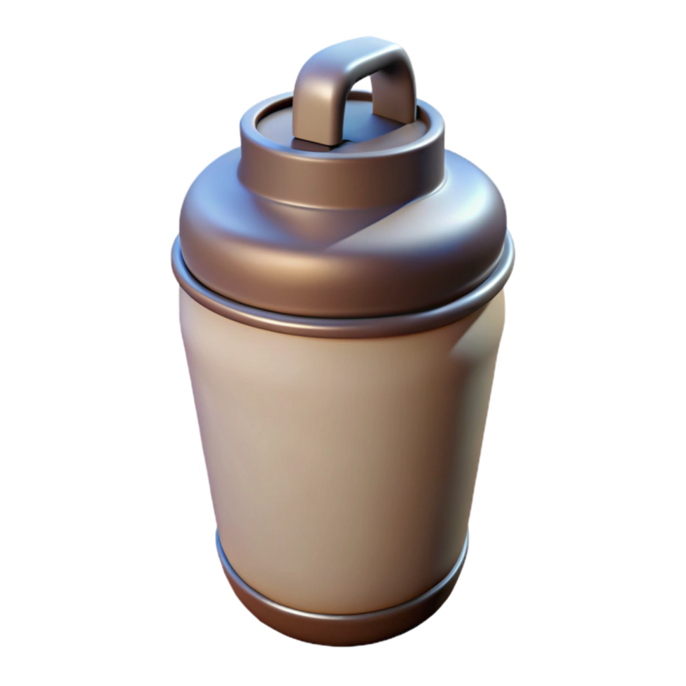beautiful abstract Protein Shake Bottle Front View Isolated premium png
