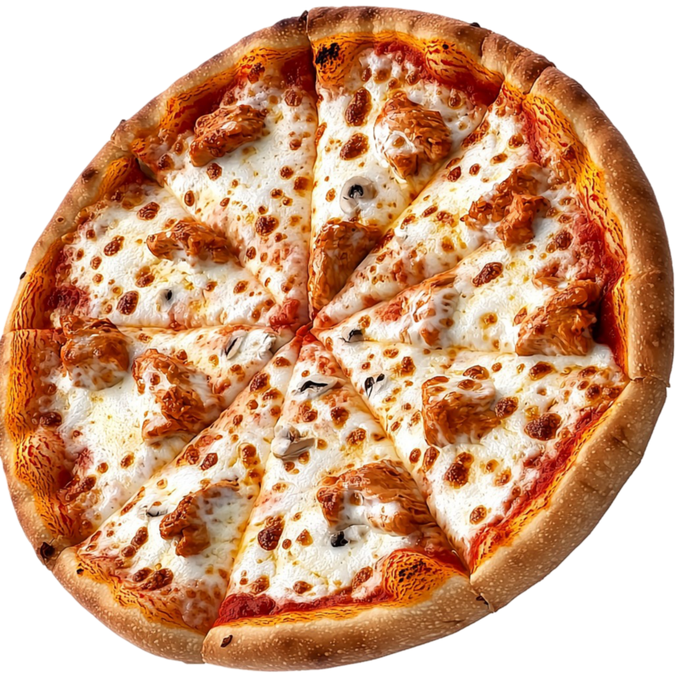 cheesy pizza a golden crust melted toppings png