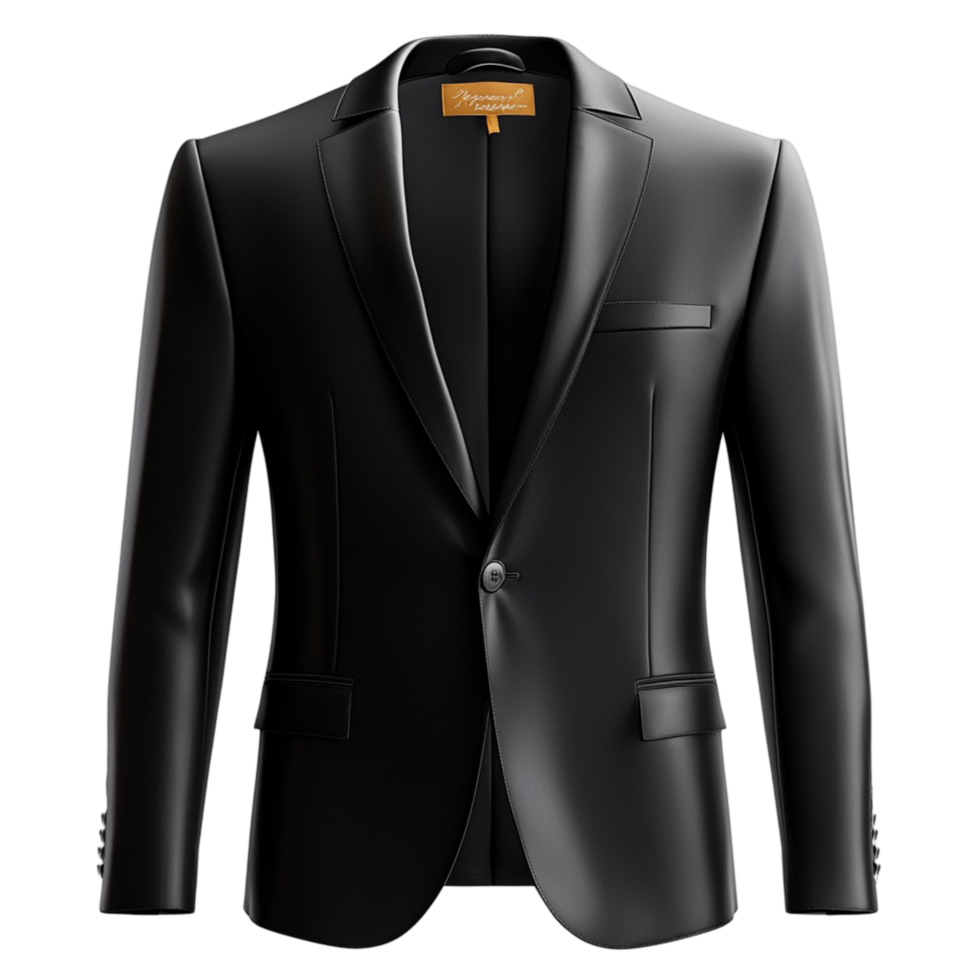 Sleek black formal blazer a fit sharp lapels png