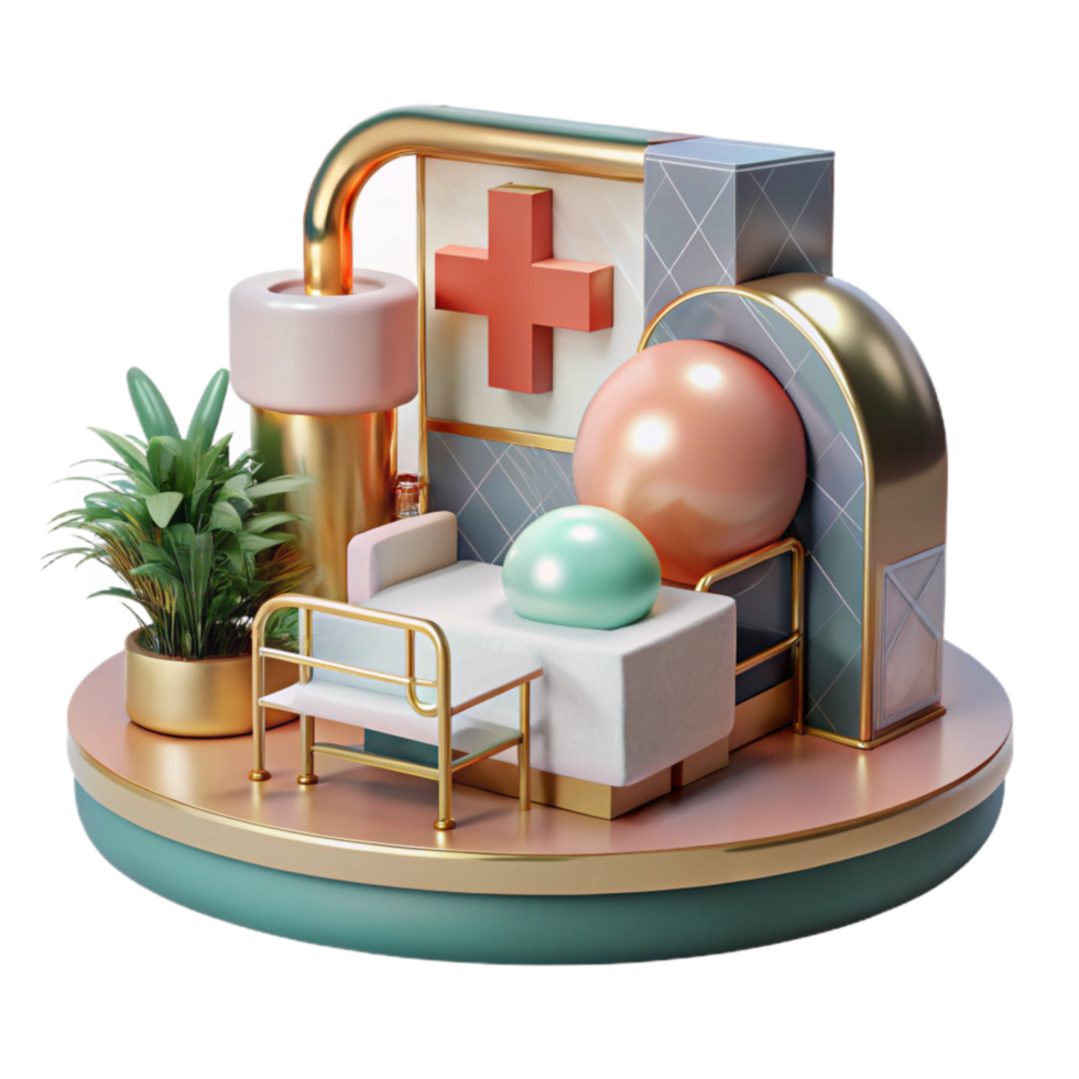 impressive vintage Public Art Installation Hospital Setting Transparent detailed png