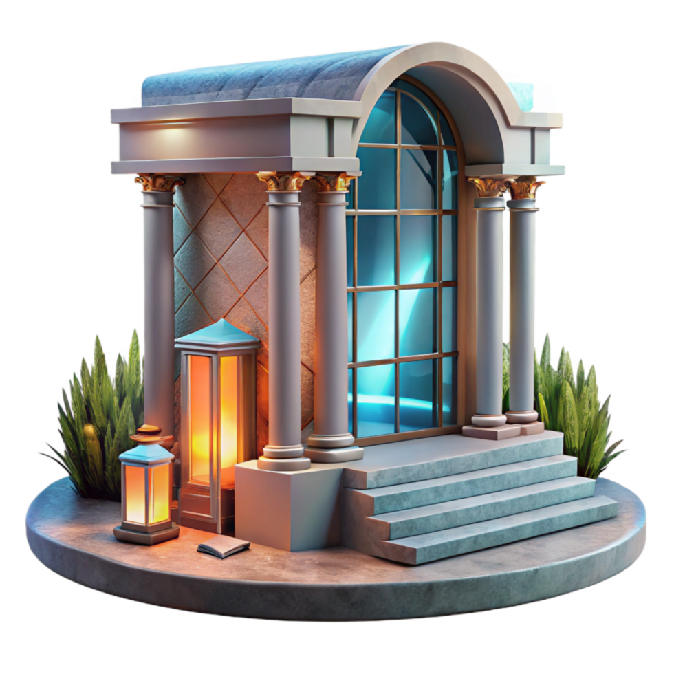 serene classic Public Art Installation Library Entrance Transparent authentic png